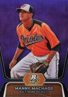 2012 Bowman Platinum Prospects #BPP23 Manny Machado Purple Refractor Baseball Card