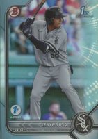 2022 Bowman 1st Edition #BPPF76 Lenyn Sosa Sky Blue Foil Baseball Card