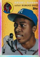 2013 Topps Factory Hank Aaron Chrome Reprint Refractors #128 Hank Aaron Baseball Card