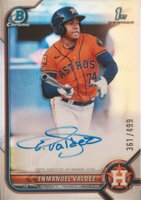 2022 Bowman Chrome Prospect Autographs #CPAEV Enmanuel Valdez Refractor Baseball Card