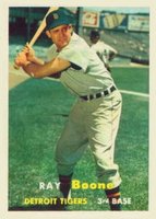 1957 Topps #102 Ray Boone Baseball Card