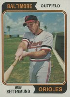 1974 Topps #585 Merv Rettenmund Baseball Card