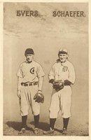 1910 Sepia Postcards # Evers/Schaefer Baseball Card
