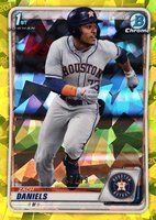 2020 Bowman Draft Chrome Sapphire Edition #BD133 Zach Daniels Yellow Baseball Card