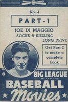 1937 Goudey Flip Movies #4A Joe DiMaggio Part 1 Baseball Card