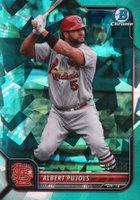 2022 Bowman Chrome Sapphire Edition #28 Albert Pujols Aqua Baseball Card