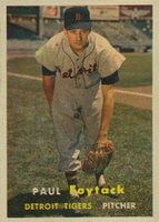 1957 Topps #77 Paul Foytack Baseball Card