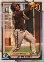 2024 Bowman Chrome Prospects #BCP179 Leo de Vries Refractor Baseball Card