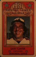 1981 Perma-Graphics All-Star Credit Cards #1 Gary Carter Gold Baseball Card