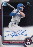 2022 Bowman Draft Chrome Draft Pick Autographs #CDADRG Dalton Rushing Baseball Card