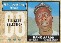 1968 Topps #370 Hank Aaron All-Star Baseball Card