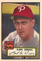 1952 Topps #352 Karl Drews Baseball Card
