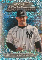2024 Bowman Chrome My 1st Bowman #M1B32 Jasson Dominguez Mini Diamond Refractor Baseball Card