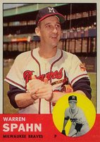 1963 Topps #320 Warren Spahn Baseball Card