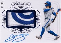 2020 Panini Flawless Rookie Patch Autographs Horizontal #H-BB Bo Bichette Baseball Card