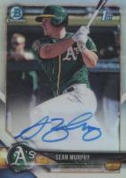 2018 Bowman Prospects Autographs Chrome #SMU Sean Murphy Refractor Baseball Card