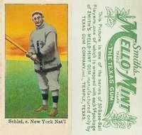 1910 Mello-Mint # Admiral Schlei Baseball Card