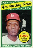 1969 Topps #426 Curt Flood All-Star Baseball Card