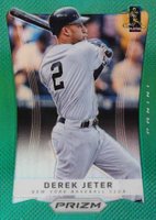 2012 Panini Prizm #22 Derek Jeter Green Prizm Baseball Card