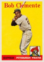 1958 Topps #52 Roberto Clemente White Team Baseball Card