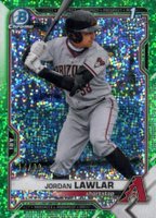 2021 Bowman Draft #BDC194 Jordan Lawlar Chrome-Green Sparkle Refractor Baseball Card