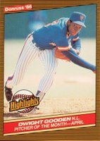 1986 Donruss Highlights #8 Dwight Gooden Baseball Card