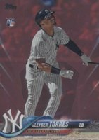 2018 Topps Update #US200 Gleyber Torres Pinstripe Jersey-Hot Pink Baseball Card