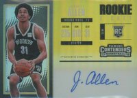 2017 Panini Contenders #122 Jarrett Allen Horizontal-Autograph-Premium Edition Gold Basketball Card