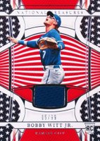 2022 Panini National Treasures Red White & Blue Materials #BW Bobby Witt Jr. Baseball Card