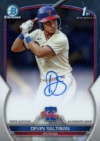 2023 Bowman Draft Chrome Prospect Autograph #CDADS Devin Saltiban Baseball Card