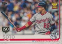 2019 Topps #213 Juan Soto Batting-150th Anniversary Baseball Card
