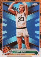 2023 Topps Chrome #175 Larry Bird Orange Basketball Refractor Basketball Card