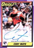 2025 Topps 1990 Topps Baseball Autographs #90ACMA Coby Mayo Baseball Card
