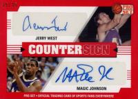 2021 Leaf Pro Set Countersign #CS-08 Jerry West/Magic Johnson Basketball Card