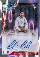 2023 Bowman's Best 1992 Bowman By Randy Johnson Autographs #92RJACC Corbin Carroll Lava Baseball Card