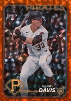 2024 Topps #295 Henry Davis Orange Crackle Foil Board Baseball Card