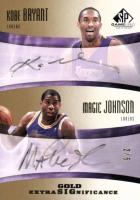 2004 SP Game Used Edition Extra Significance #BJ Kobe Bryant/Magic Johnson Gold Basketball Card