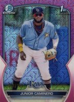2023 Bowman Mega Box Chrome #61 Junior Caminero Pink Baseball Card
