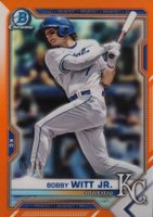 2021 Bowman Draft #BDC47 Bobby Witt Jr. Chrome-Orange Refractor Baseball Card