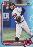 2022 Bowman Draft #BD153 Brooks Lee Sky Blue Baseball Card