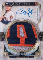 2018 Topps Five Star Autographed Jumbo Patch #FSJPAG Alex Bregman Silver Rainbow Baseball Card