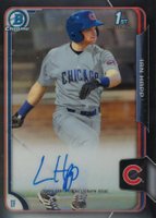 2015 Bowman Chrome Draft Pick Autograph #BCAIH  Ian Happ Black Refractor Baseball Card