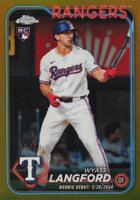 2024 Topps Chrome Update #USC37 Wyatt Langford Gold Refractor Baseball Card