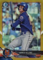 2018 Bowman Draft #BDC6 Jarred Kelenic Chrome-Batting-Gold Refractor Baseball Card