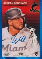 2023 Topps Chrome Platinum Anniversary Autographs #JG Jordan Groshans Blue Prism Baseball Card