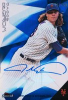2015 Finest Autographs #FA-JDM Jacob DeGrom Blue Refractor Baseball Card