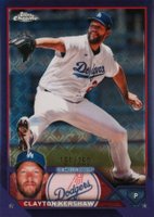 2023 Topps Chrome Logofractor Edition #77 Clayton Kershaw Purple Refractor Baseball Card
