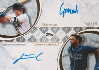 2024 Topps Dynamic Duals #24 Curtis Mead/Junior Caminero Dual Autograph Baseball Card