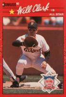1990 Donruss #707 Will Clark All-Star Game Performance Baseball Card