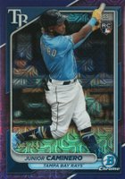 2024 Bowman Chrome Mega Box #56 Junior Caminero Purple Refractor Baseball Card
